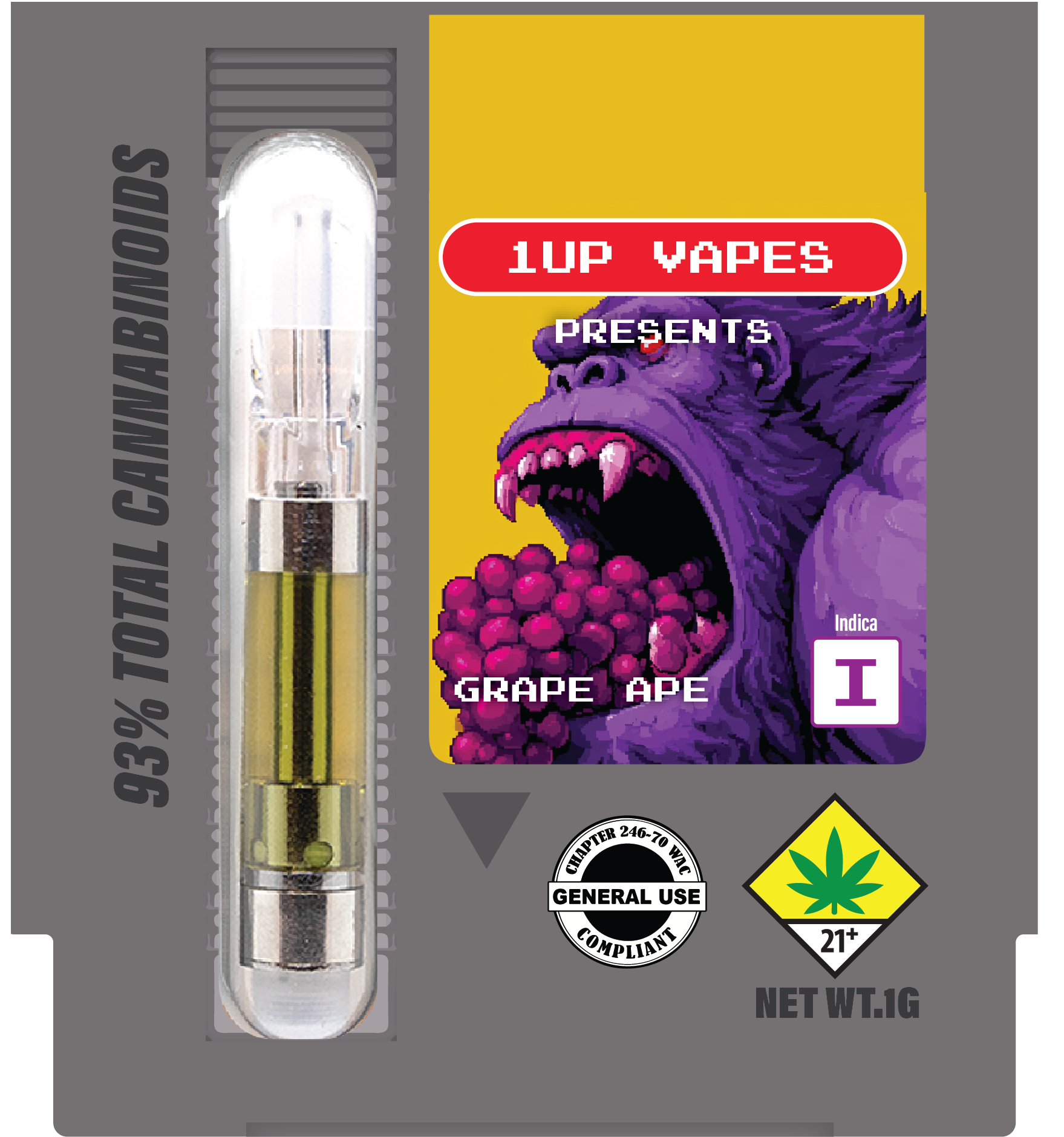 Grape Ape 1UP vape package